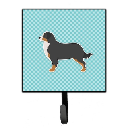 Carolines Treasures Bernese Mountain Dog Checkerboard Blue Leash or Key Holder BB3719SH4